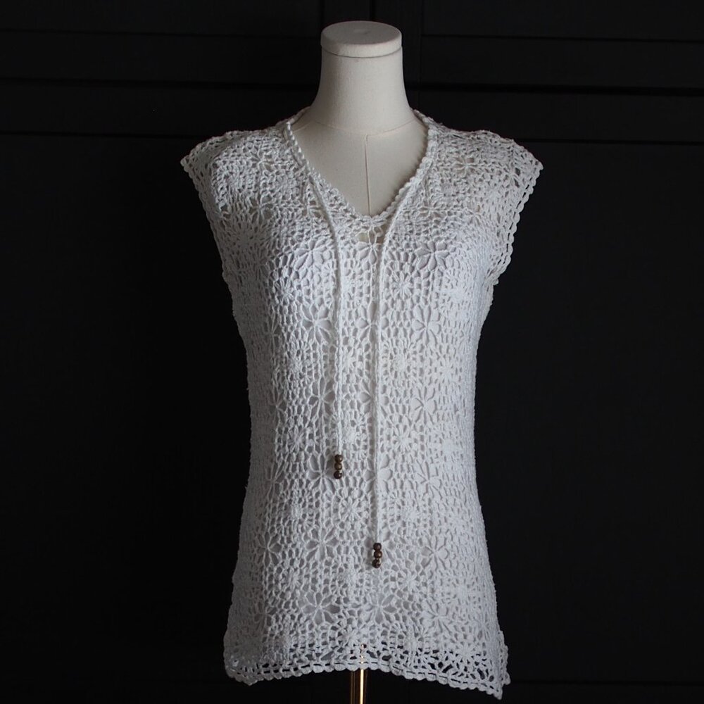 Blumind | 100% Cotton Crochet Lace Tunic / Sleeveless Tank